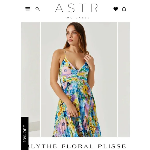 knee length dresses for ladies ASTR The Label Blythe Maxi Dress in Purple Multi – TrenLend main image 1